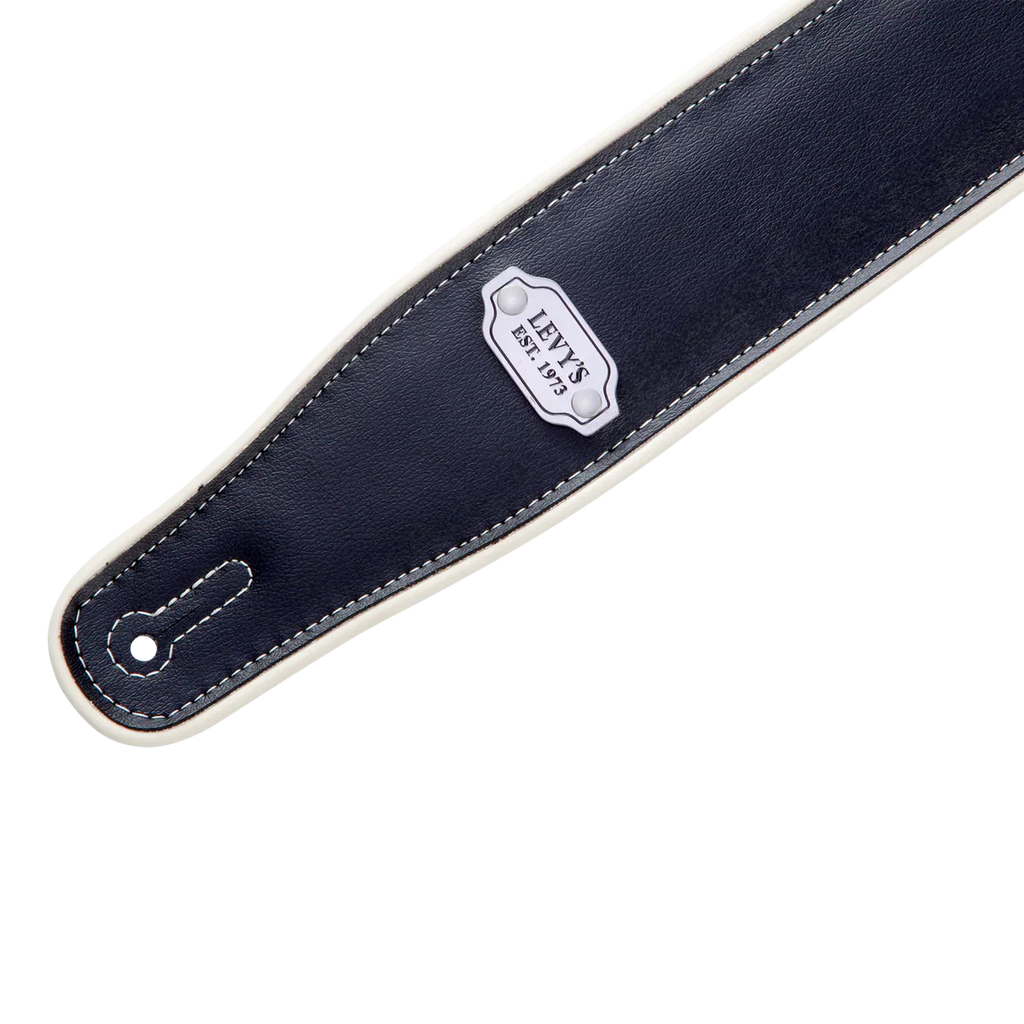 Levy's Leathers M26VCP-BLK_GRY 2.75" Vinyl Guitar Strap - Black, Grey, and Cream