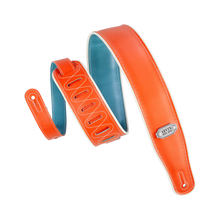 Load image into Gallery viewer, Levy's Leathers M26VCP-ORG_TEL Reversible Vinyl Guitar Strap - Orange Teal