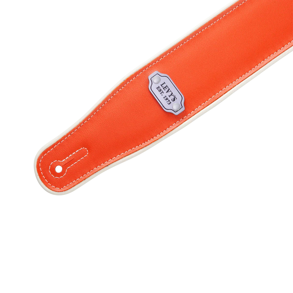 Levy's Leathers M26VCP-ORG_TEL Reversible Vinyl Guitar Strap - Orange Teal