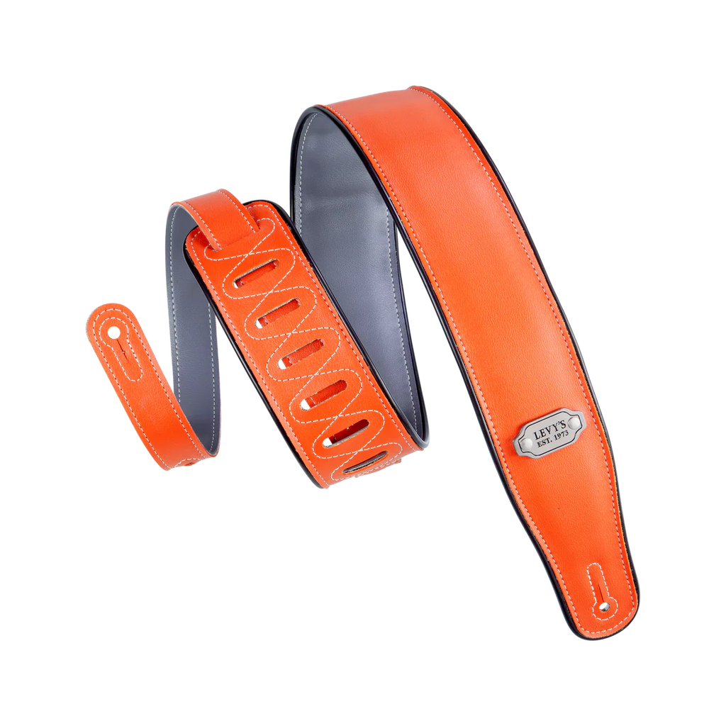 Levy's Leathers M26VCP-ORG_TEL Reversible Vinyl Guitar Strap - Orange Teal