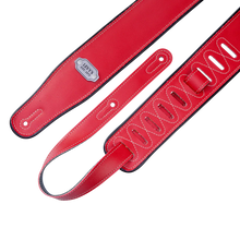 Load image into Gallery viewer, Levy's Leathers M26VP-RED_BLK Reversible Vinyl Guitar Strap - Red Black