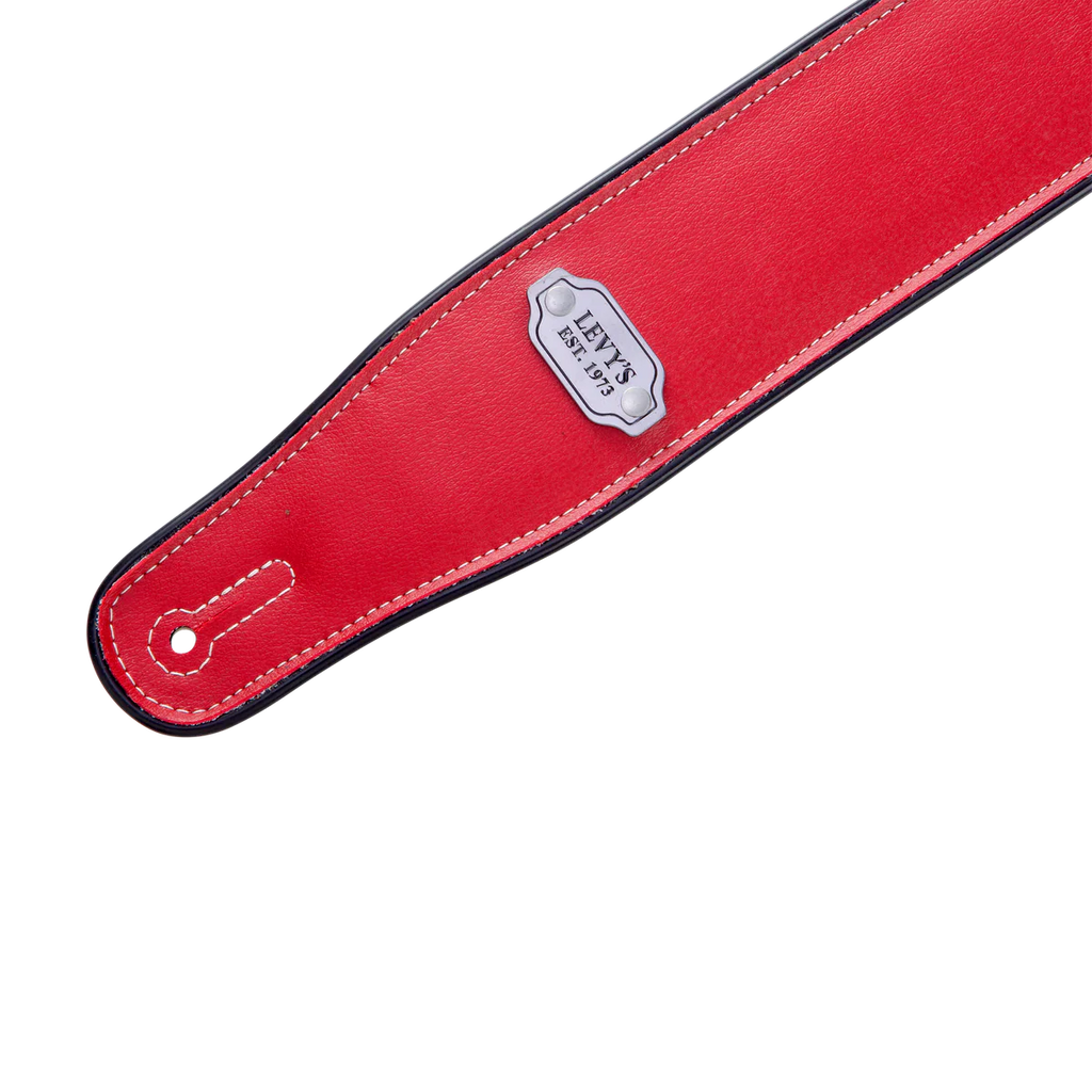 Levy's Leathers M26VP-RED_BLK Reversible Vinyl Guitar Strap - Red Black