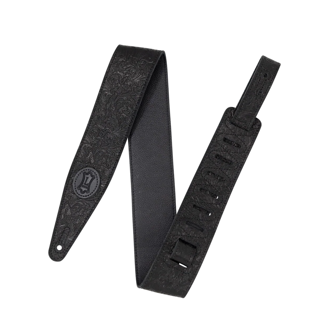 Levy's Leathers M317FCL-BLK Florentine Series Leather Guitar Strap - Black