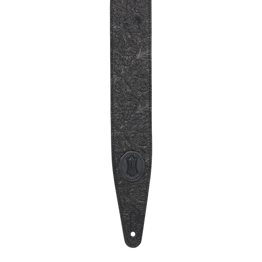 Levy's Leathers M317FCL-BLK Florentine Series Leather Guitar Strap - Black