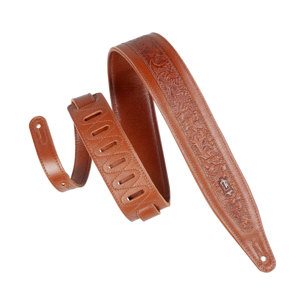 Levy's Leathers M317FG-TAN Florentine Series Leather Guitar Strap - Black