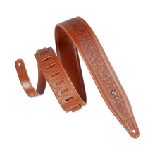 Load image into Gallery viewer, Levy's Leathers M317FG-TAN Florentine Series Leather Guitar Strap - Black