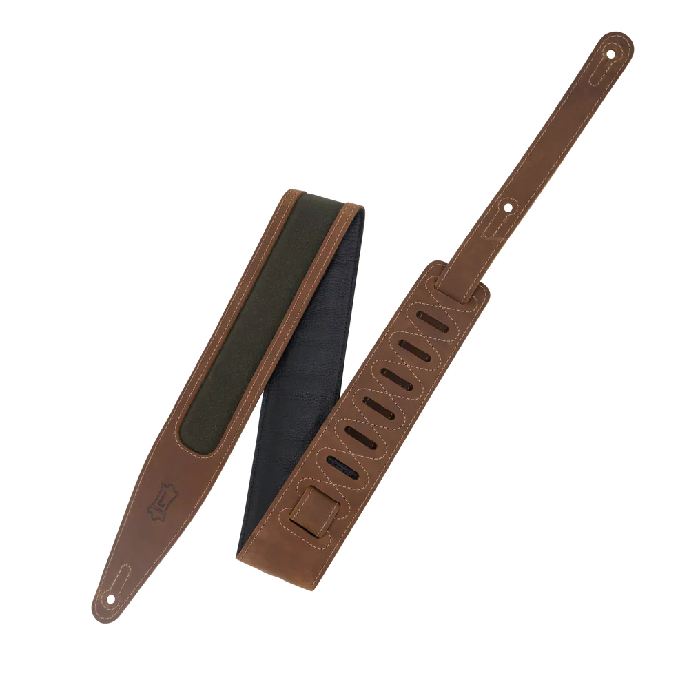 Levy's Leathers M317TRI-BRN-GRN Guitar Strap - Brown, Green