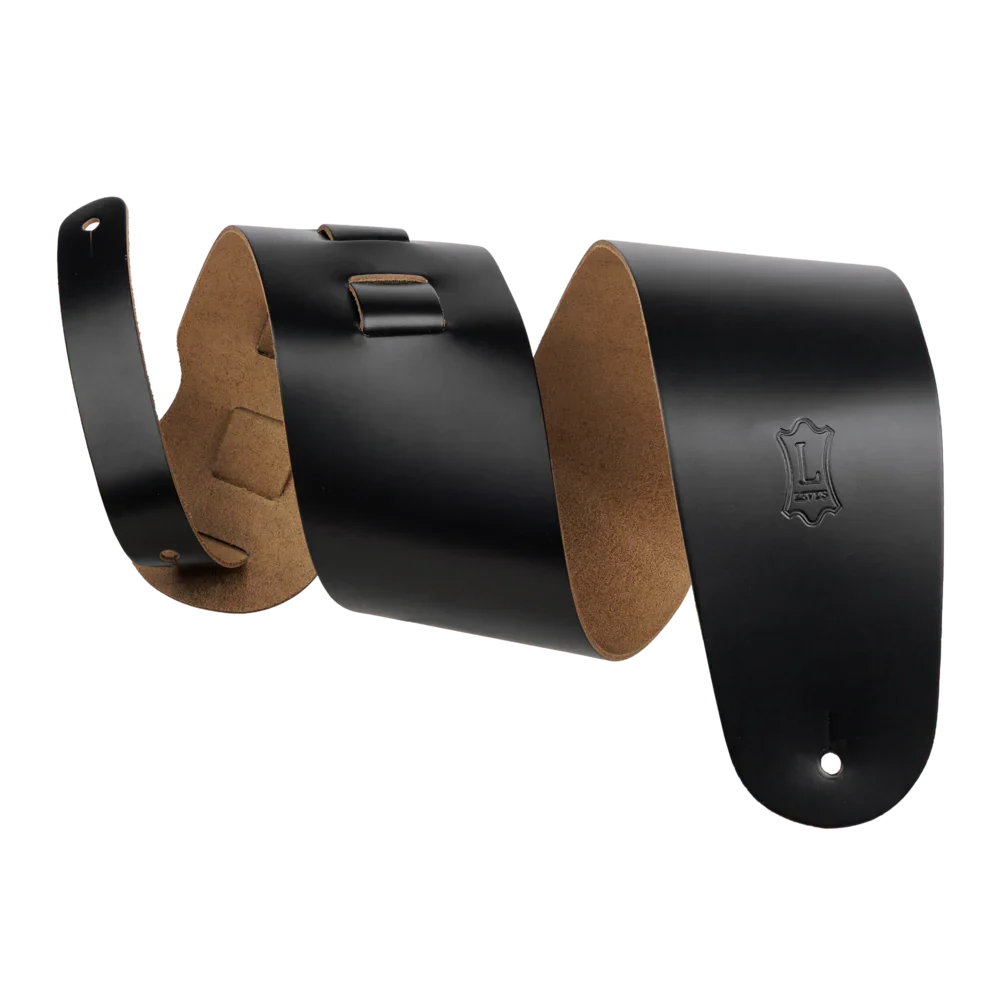 Levy's Leathers M4-BLK Genuine Leather Bass Guitar Strap - Black