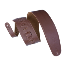 Charger l'image dans la galerie, Levy's Leathers M4GF-BRN Genuine Garment Leather Bass Guitar Strap - Brown