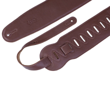 Charger l'image dans la galerie, Levy's Leathers M4GF-BRN Genuine Garment Leather Bass Guitar Strap - Brown