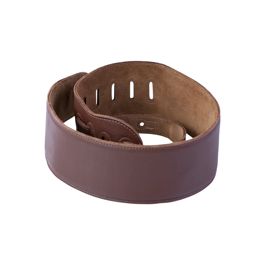 Levy's Leathers M4GF-BRN Genuine Garment Leather Bass Guitar Strap - Brown