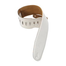 Charger l'image dans la galerie, Levy's Leathers M4GF-WHT Genuine Garment Leather Bass Guitar Strap - White