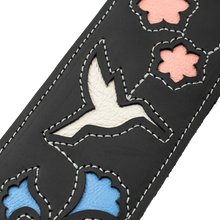 Load image into Gallery viewer, Levy's Leathers M4HB-BLK Sunbird Series Guitar Strap - Hummingbird Design