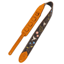 Load image into Gallery viewer, Levy's Leathers M4HB-DBR Sunbird Series Guitar Strap - Hummingbird Design