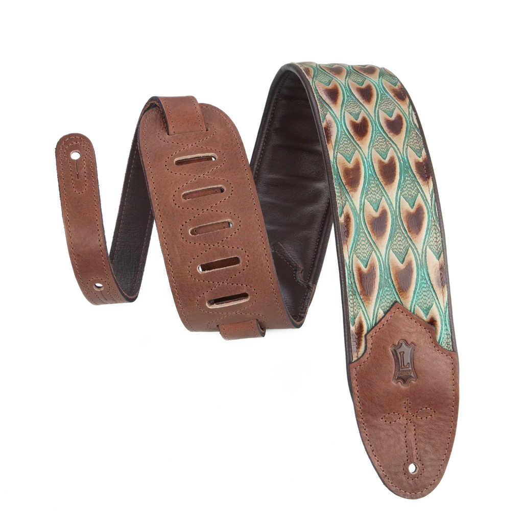Levy's Leathers M4WP-004 Sundance Series 3" Wide Embossed Leather Guitar Strap