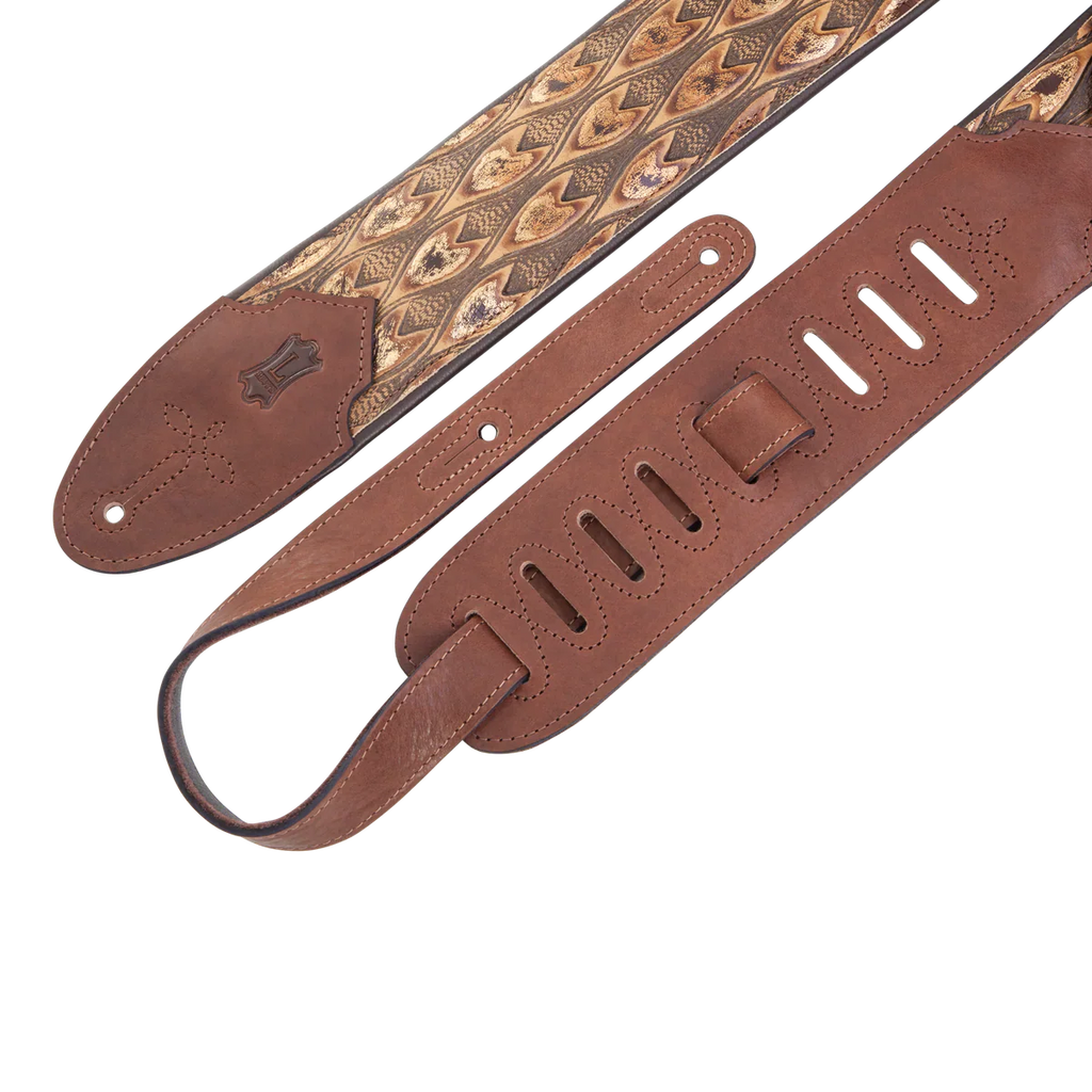 Levy's Leathers M4WP-005 Sundance Series 3" Wide Embossed Leather Guitar Strap
