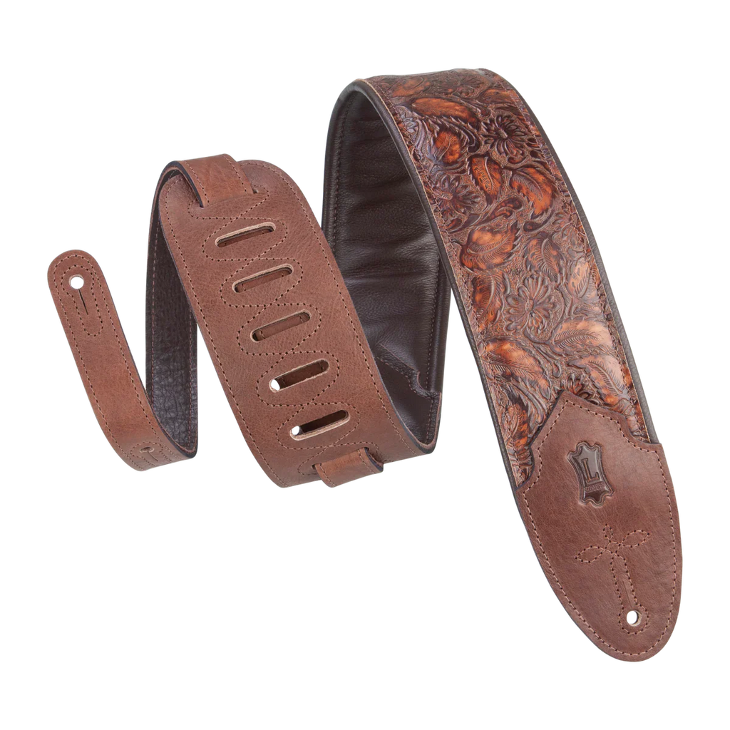 Levy's Leathers M4WP-006 Sundance Series 3" Wide Embossed Leather Guitar Strap
