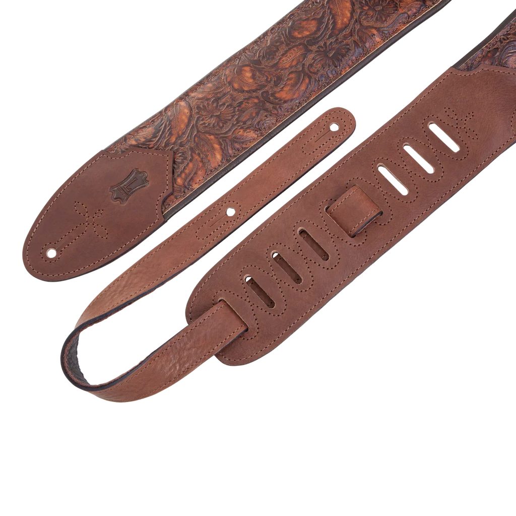 Levy's Leathers M4WP-006 Sundance Series 3" Wide Embossed Leather Guitar Strap
