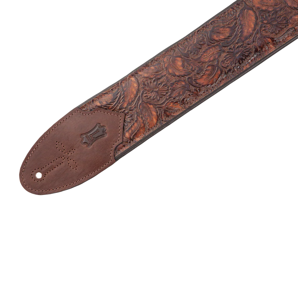 Levy's Leathers M4WP-006 Sundance Series 3" Wide Embossed Leather Guitar Strap