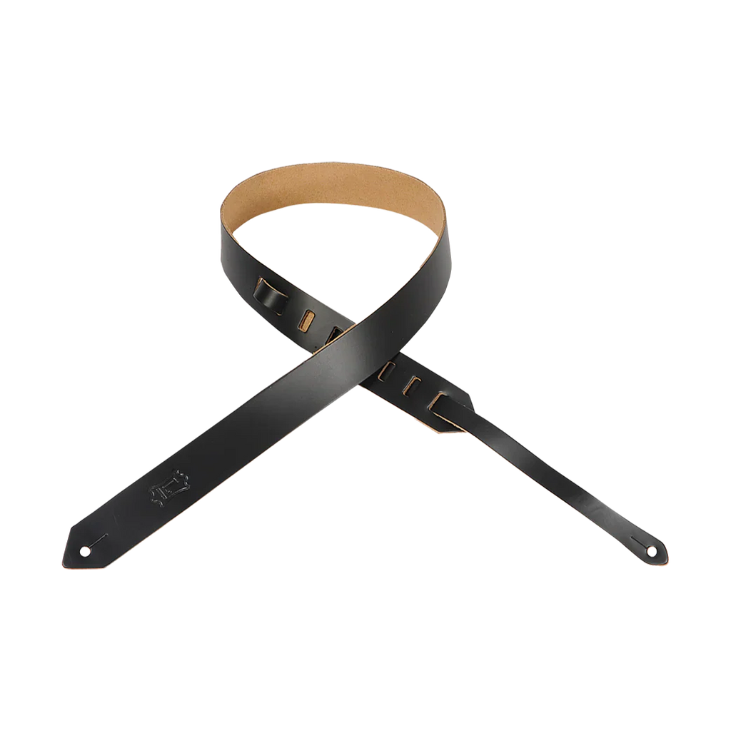 Levy's Leathers M70-BLK Chrome-Tan Leather Guitar Strap - Black