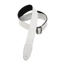 Charger l'image dans la galerie, Levy's Leathers M7GP-WHT 2" Wide Black Garment Leather Guitar Strap - White