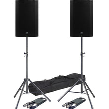 Charger l&#39;image dans la galerie, 2 Mackie Thump212XT 1400W 12&quot; Powered Speaker 2-Way Digital Mixer Bluetooth Speaker Stand XLR Cables