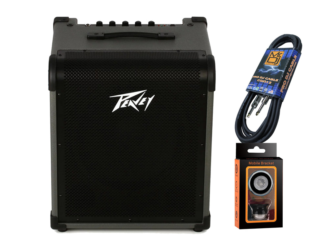 Peavey MAX 150 1x12" 150-watt Bass Combo Amp+ Free Mr Dj Instrument Cable+Phone Holder