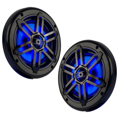 Power Acoustik MFL-65WB 6.5″ Waterproof Marine Coaxial Speakers w/ Built-In LEDs