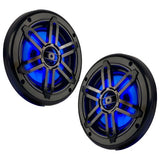 Power Acoustik MFL-65WB 6.5″ Waterproof Marine Coaxial Speakers w/ Built-In LEDs