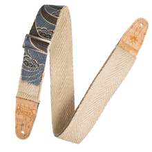 Load image into Gallery viewer, Levy's Leathers MH8P-010 Hemp Guitar Strap - Yellow, Orange, Black Rosa