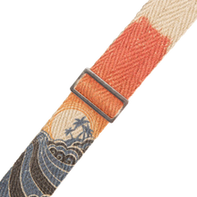 Load image into Gallery viewer, Levy's Leathers MH8P-010 Hemp Guitar Strap - Yellow, Orange, Black Rosa
