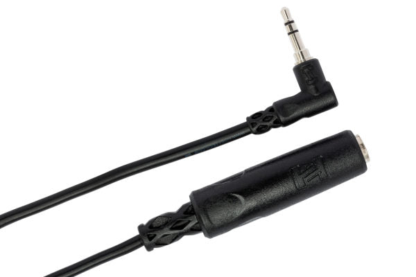 Hosa MHE-100.5 Right-angle 3.5mm TRS Male to 1/4" TRS Female Adapter Cable