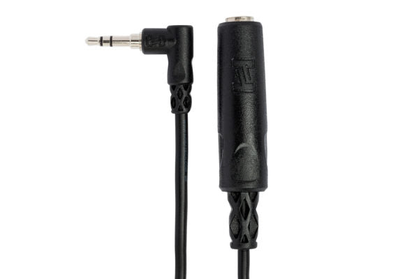 Hosa MHE-100.5 Right-angle 3.5mm TRS Male to 1/4" TRS Female Adapter Cable