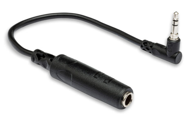 Hosa MHE-100.5 Right-angle 3.5mm TRS Male to 1/4" TRS Female Adapter Cable