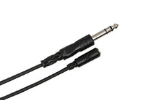 Charger l'image dans la galerie, Hosa MHE-310 3.5mm TRS Female to 1/4" TRS Male Extension Cable 10 foot