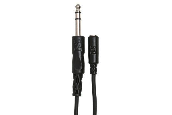 Hosa MHE-310 3.5mm TRS Female to 1/4" TRS Male Extension Cable 10 foot