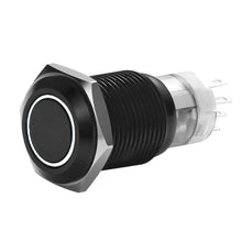 Load image into Gallery viewer, Install Bay MIBRBSW16 16 mm Black Momentary Switch With Harness 5A IP67 - White