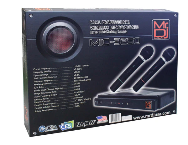 RR-MIC3250 Mr DJ Dual Handheld Wireless Mic System