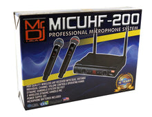 Charger l&#39;image dans la galerie, MR DJ MICUHF200 Dual UHF Wireless Microphone System Kit with 2 Handheld