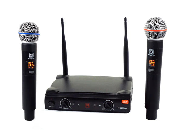 Mr. Dj MIC-UHF200 Dual UHF Wireless Microphone System