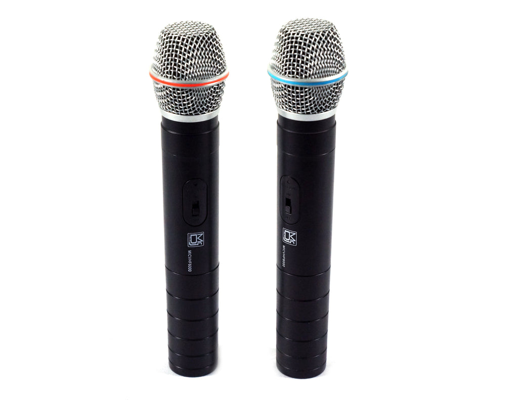 MR DJ MICVHF6000 Rechargeable Wireless Dual Handheld design Microphone System