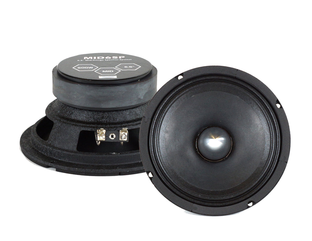 Absolute MID65P 6.5" 500W Mid-Range Aluminum Bullet Loudspeaker + Flat Box