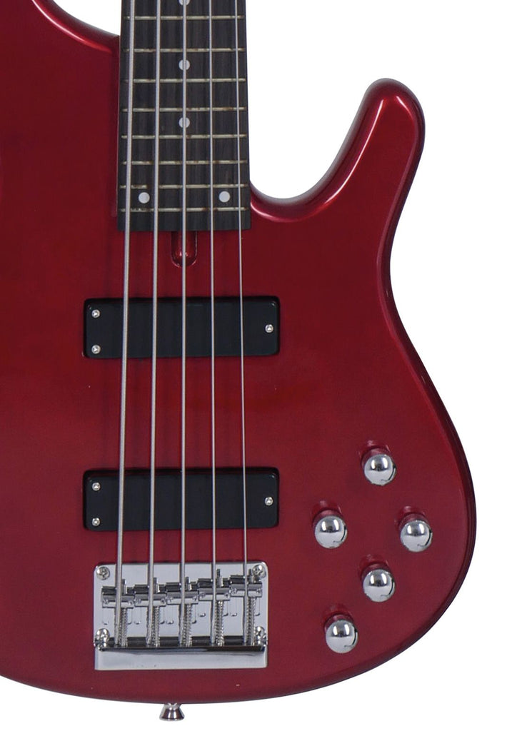 Tagima MILLENIUM 5-MR-DF Electric Bass Guitar - Metallic Red