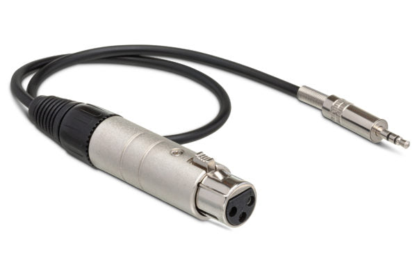 Hosa MIT-156 Impedance Transformer XLR Female to 3.5 mm TRS Male 18 inch