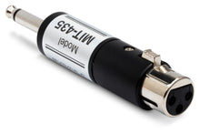 Charger l'image dans la galerie, Hosa MIT-435 XLR Female Lo-Z to 1/4-inch Male Hi-Z In-line Impedance Transformer
