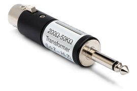 Hosa MIT-435 XLR Female Lo-Z to 1/4-inch Male Hi-Z In-line Impedance Transformer