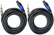 Charger l&#39;image dans la galerie, 2 MK Audio MKQSM25 ¼” Male to Speakon Male 25 Ft. True 12 Gauge Wire PA DJ Pro Audio Speaker Cable