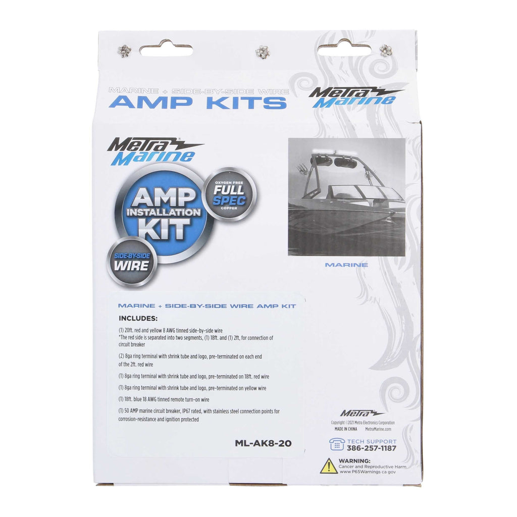 Marine ML-AK8-20 8 AWG Marine Amp Kit - 20ft. w/ Circuit Breaker