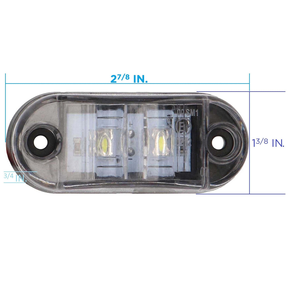 Marine ML-AL2CL-B Blue 2-LED Accent Light - Clear Plastic Bezel