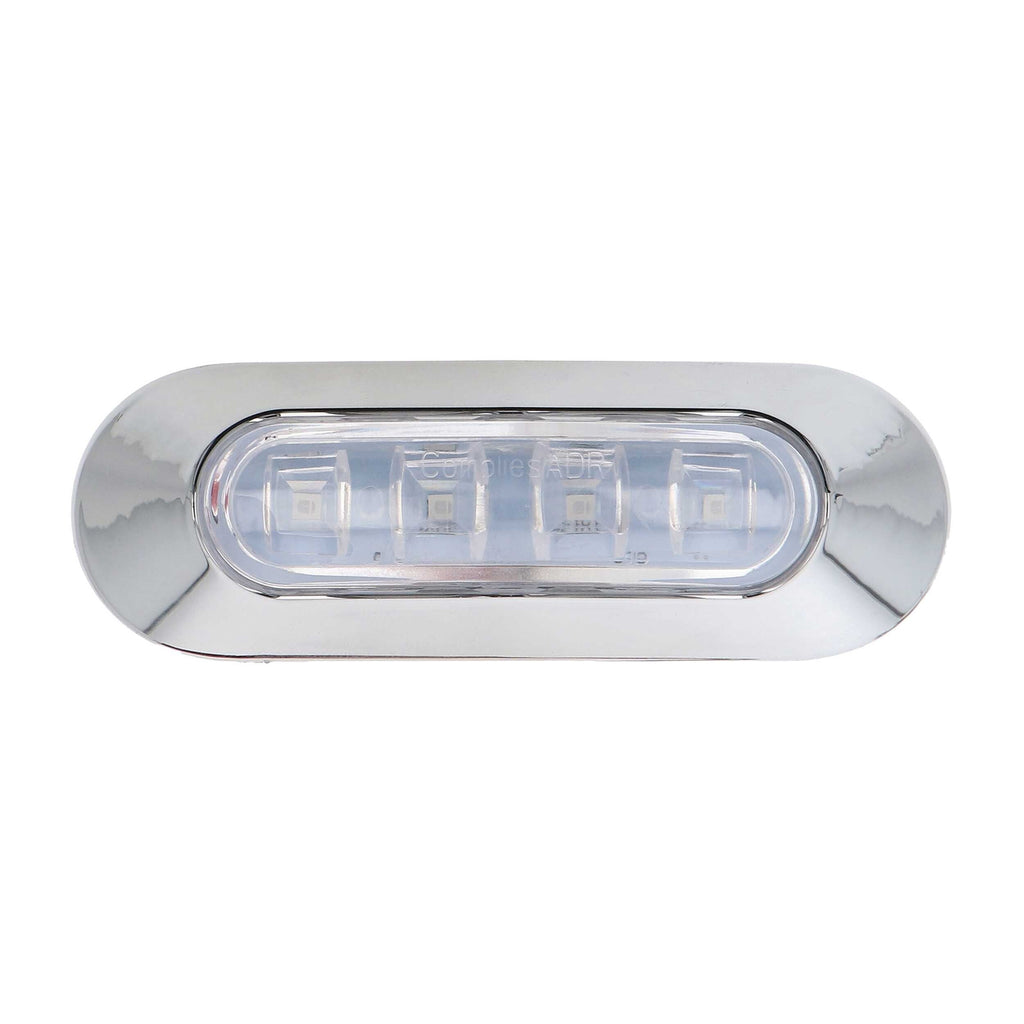 Marine ML-AL4CL-B Blue 4-LED Accent Light - Chrome Plastic Bezel